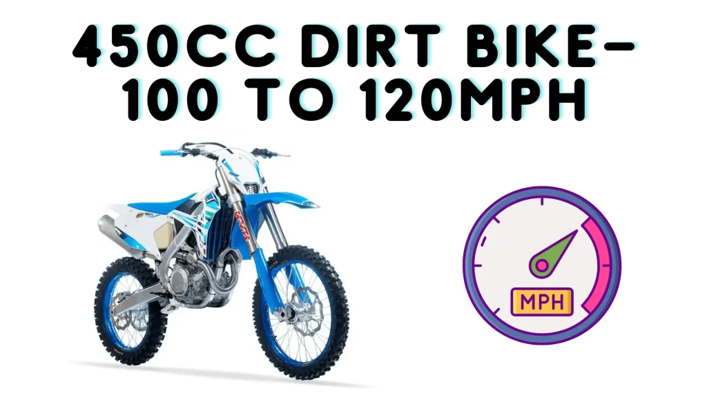450cc Dirt Bike– 100 to 120mph